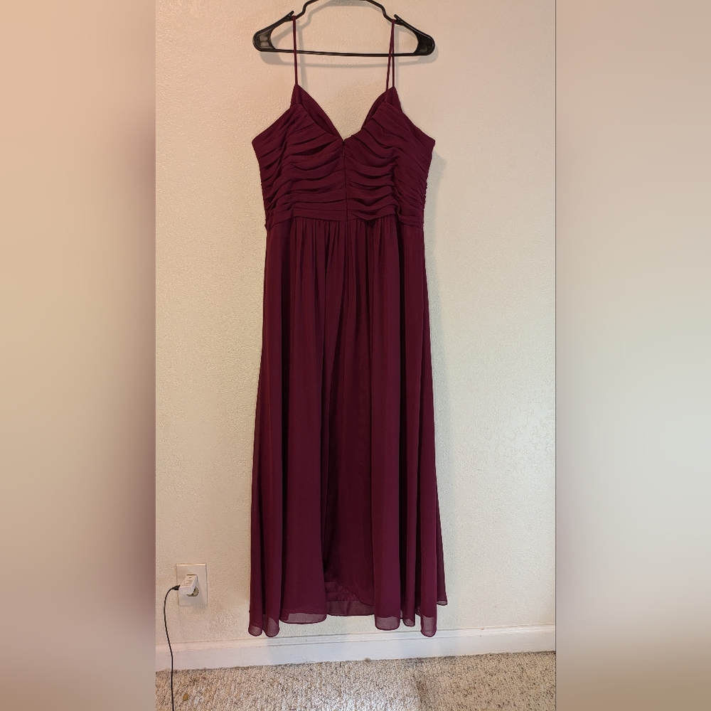 Bill Levkoff Burgundy Evening Gown - Picture 3 of 6